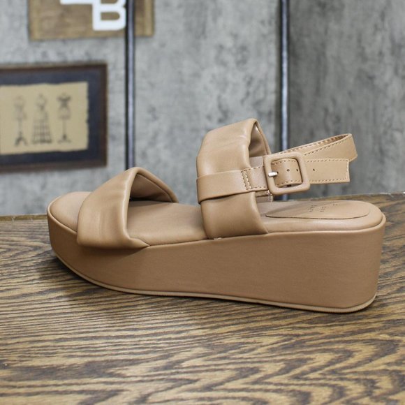 NEW A New Day Women's Esperanza Wide Width Wedge Heels Taupe Brown 8W - Picture 6 of 7